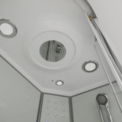 Duschkabine mit Wasserfall und Rückenmassage - 120 x 80 cm Links