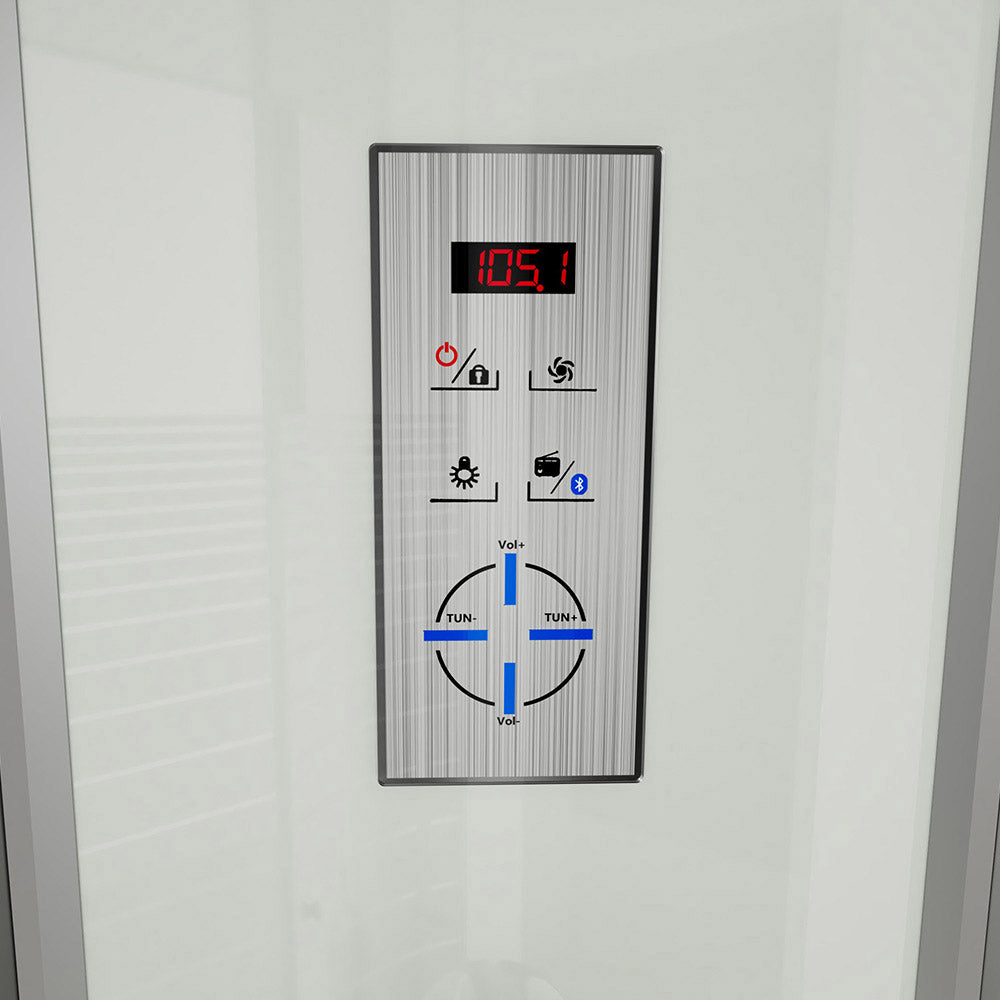 Duschkabine mit Wasserfall und Rückenmassage - 120 x 80 cm Links