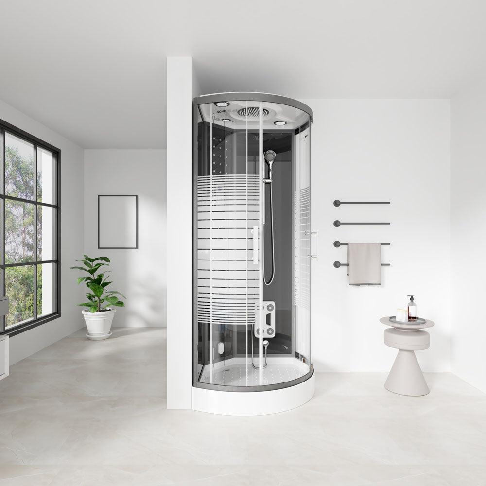 Dampfdusche mit Wasserfall und Dampfsauna - 90 x 90 cm