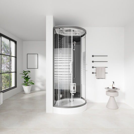 Dampfdusche mit Wasserfall und Dampfsauna - 90 x 90 cm