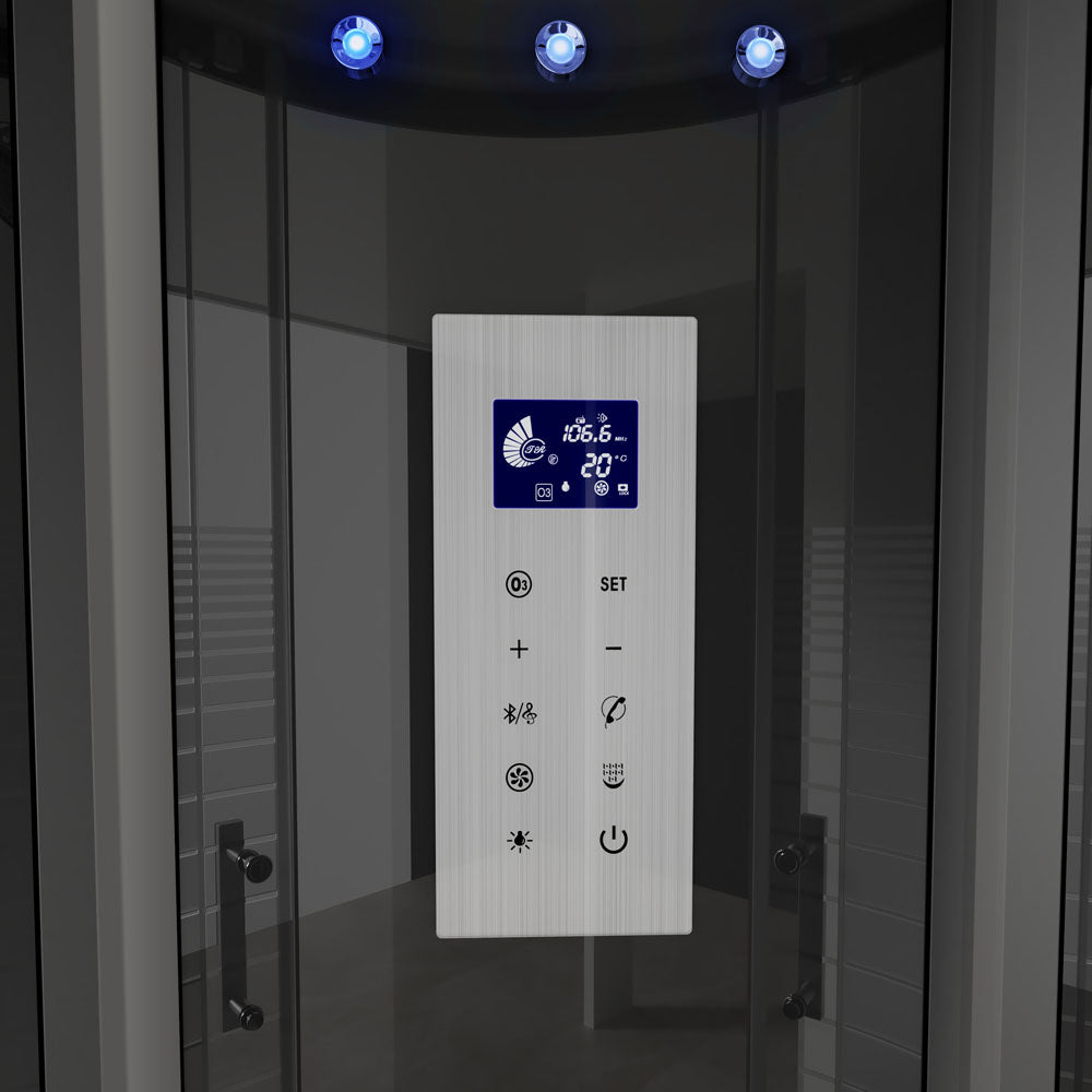 Dampfdusche mit Wasserfall und Dampfsauna - 90 x 90 cm