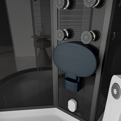 Dampfdusche mit Wasserfall und Dampfsauna - 90 x 90 cm