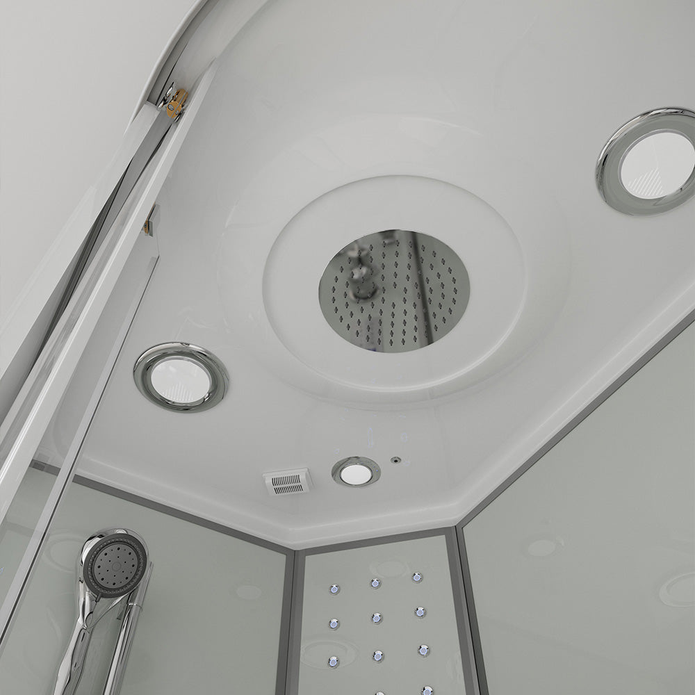 Dampfdusche mit Wasserfall und Dampfsauna - 120 x 80 cm Rechts