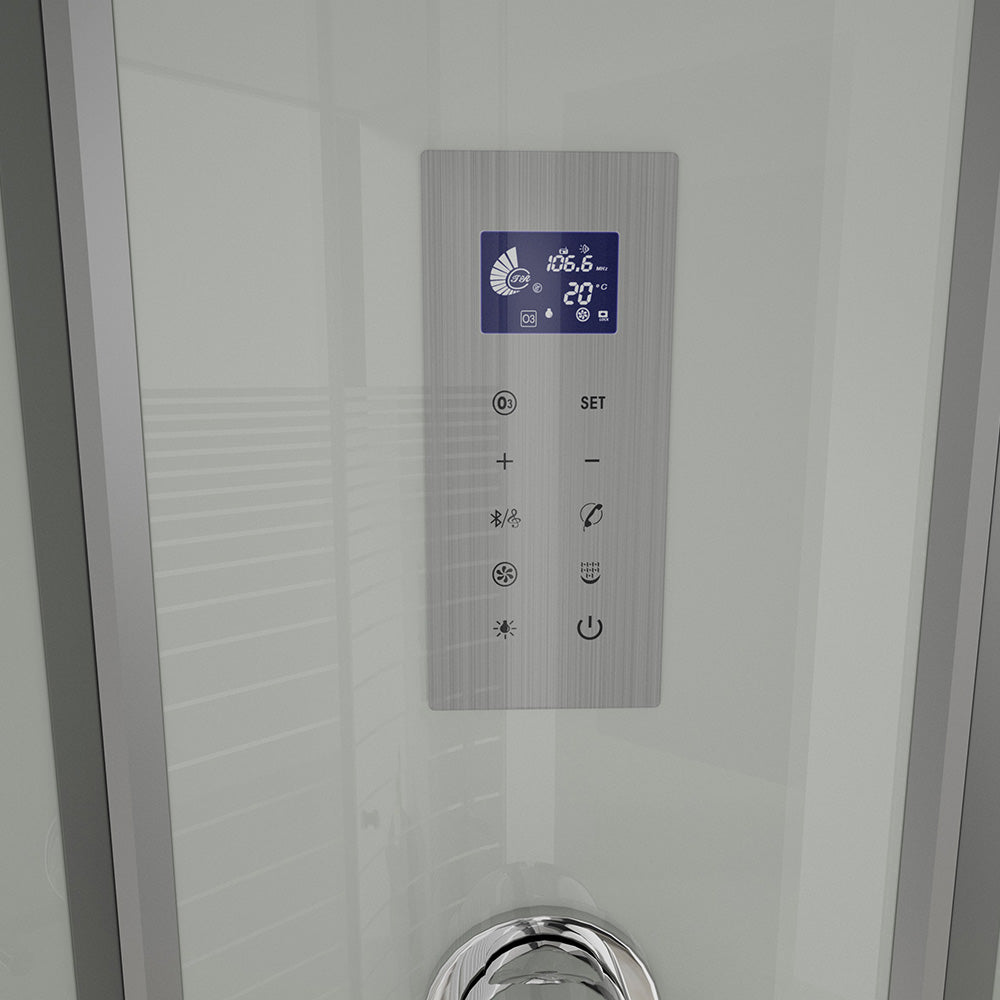 Dampfdusche mit Wasserfall und Dampfsauna - 120 x 80 cm Rechts