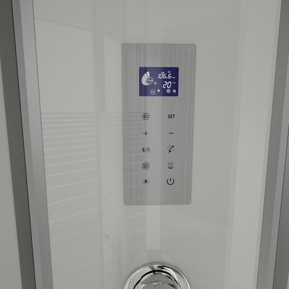 Dampfdusche mit Wasserfall und Dampfsauna - 120 x 80 cm Rechts