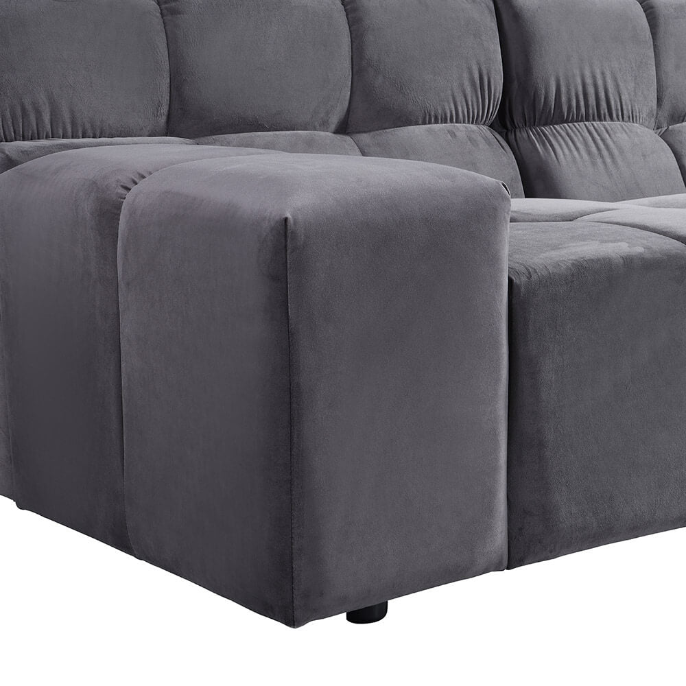 Modulares Sofa - Anthrazit 306 x 98 cm