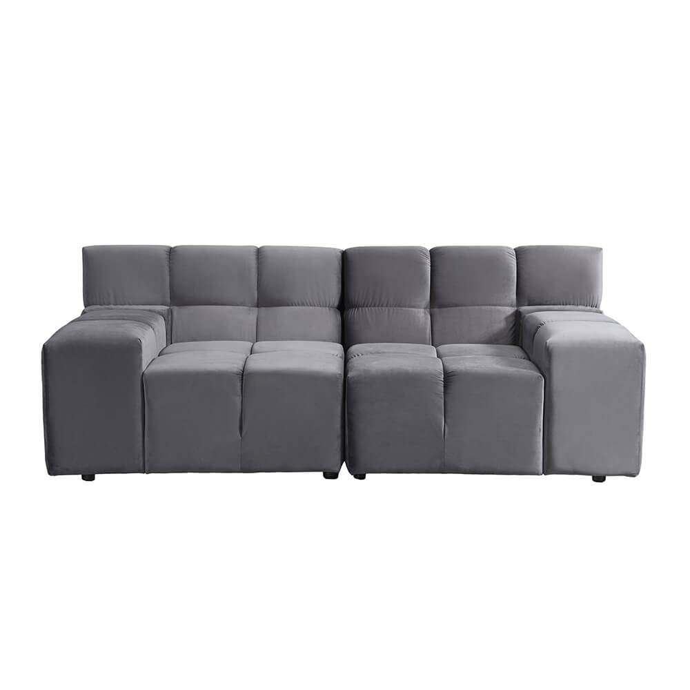 Modulares Sofa - Anthrazit 204 x 98 cm