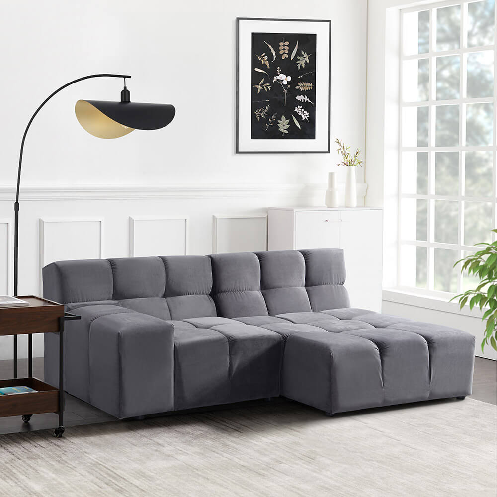 Modulares Sofa - Anthrazit 204 x 148 cm