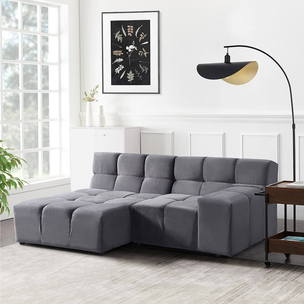 Modulares Sofa - Anthrazit 204 x 148 cm