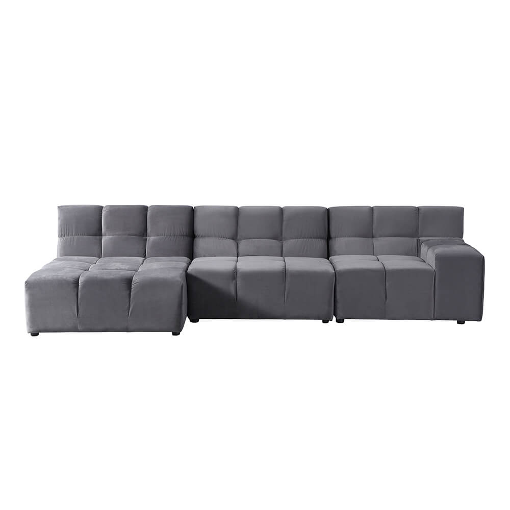 Modulares Sofa - Anthrazit 306 x 98 cm