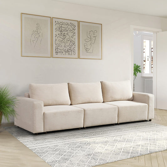 Modulares Schlafsofa - 295 x 92 cm Beige