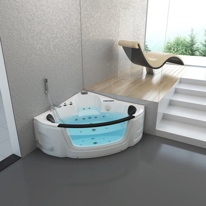 Whirlpool Badewanne mit Lichttherapie - 135 x 135 cm