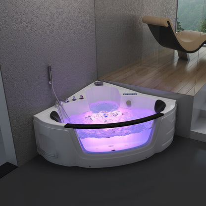 Whirlpool Badewanne mit Lichttherapie - 135 x 135 cm