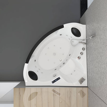 Whirlpool Badewanne mit Lichttherapie - 135 x 135 cm