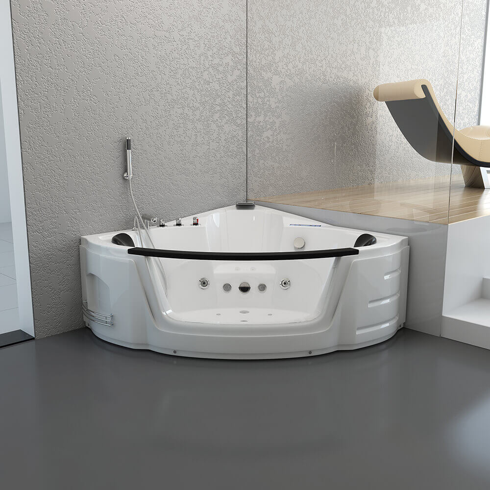 Whirlpool Badewanne mit Lichttherapie - 135 x 135 cm