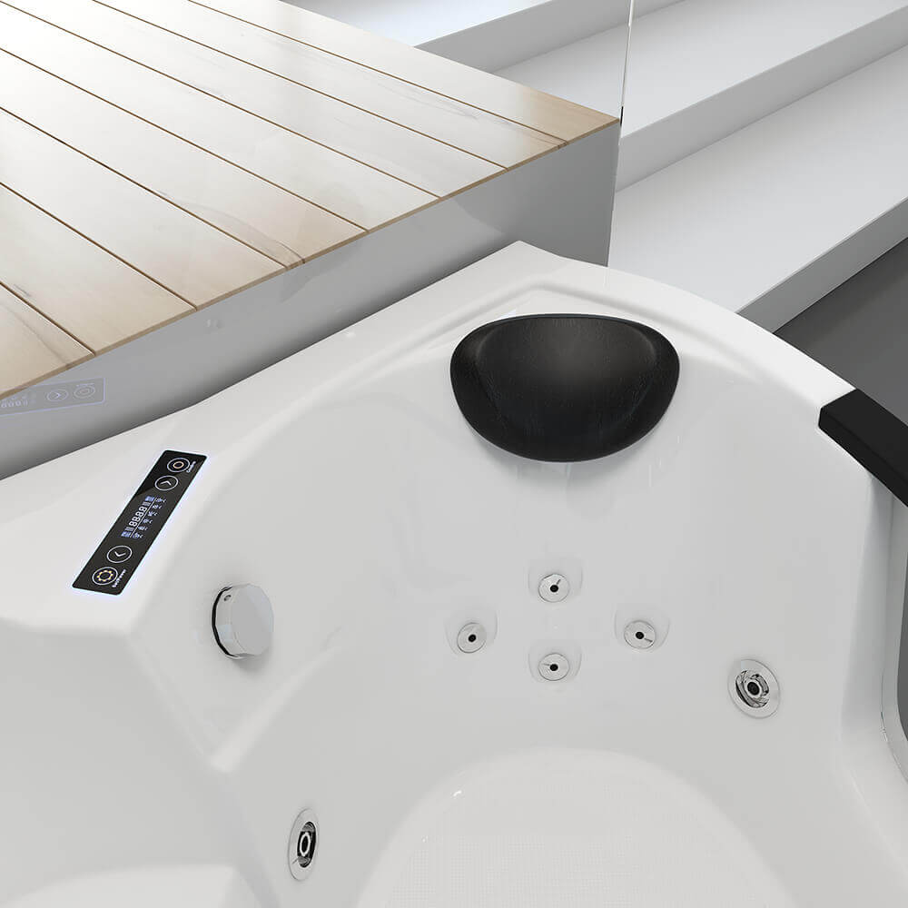 Whirlpool Badewanne mit Lichttherapie - 135 x 135 cm