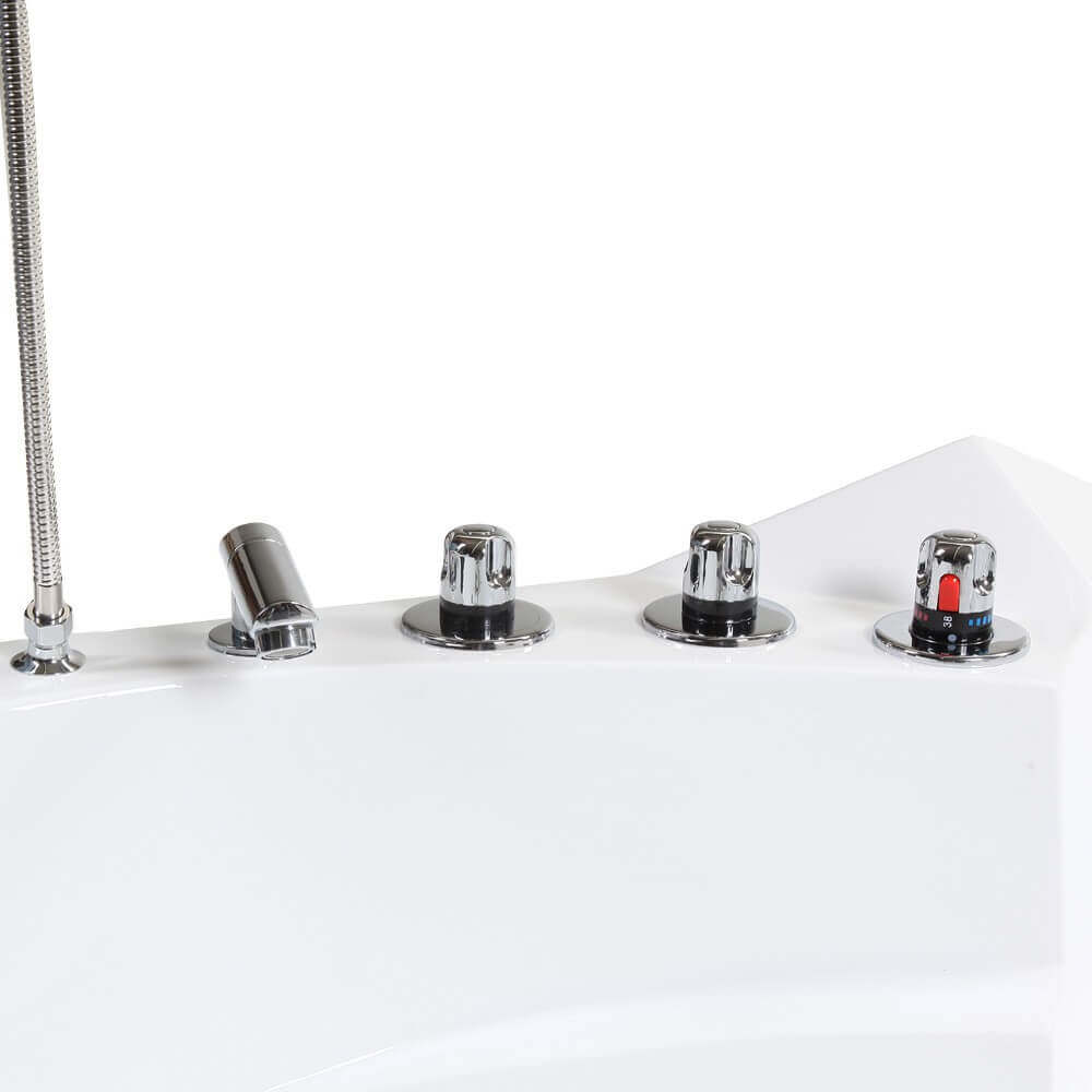 Whirlpool Badewanne mit Lichttherapie - 135 x 135 cm