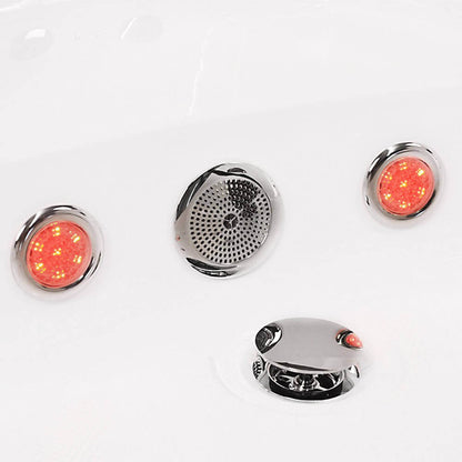 Whirlpool Badewanne mit Lichttherapie - 135 x 135 cm