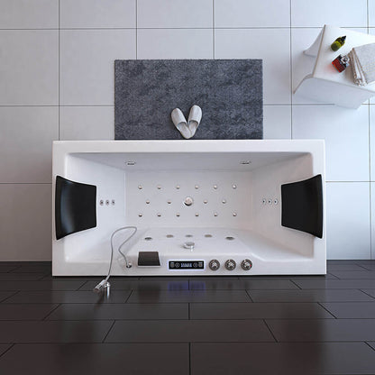 Whirlpool Badewanne mit Lichttherapie - 180 x 90 cm