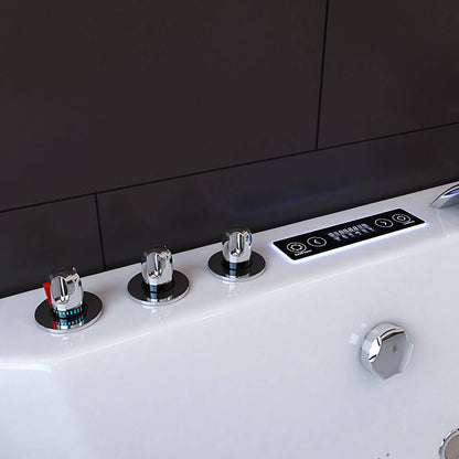 Whirlpool Badewanne mit Lichttherapie - 180 x 90 cm