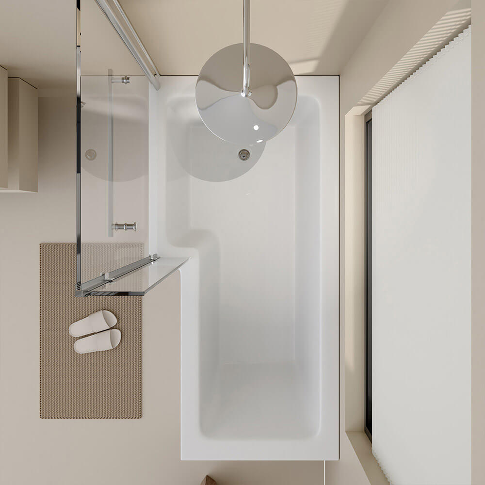 Duschbadewanne - 170 x 85 cm Rechts