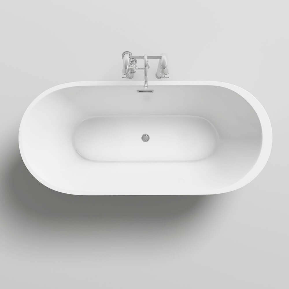 Freistehende Badewanne - 170 x 80 cm Weiß