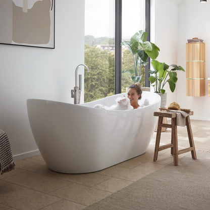 Freistehende Badewanne mit Whirlpoolfunktion - 180 x 90 cm