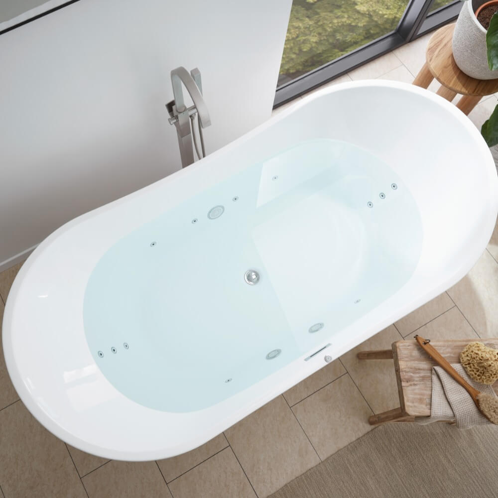 Freistehende Badewanne mit Whirlpoolfunktion - 180 x 90 cm