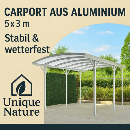 Design Carport - 505 x 300 cm Weiß