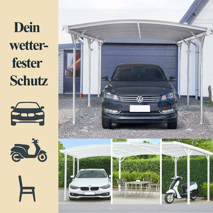 Design Carport - 505 x 300 cm Weiß