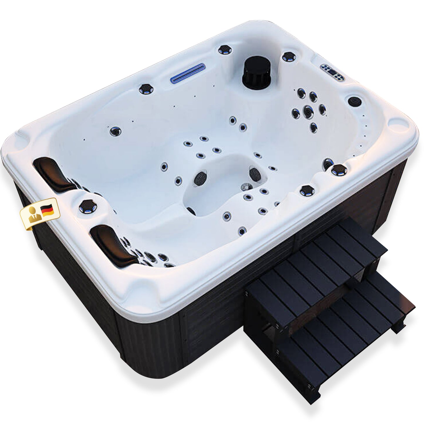 Outdoor Whirlpool - optional mit Treppe und Thermoabdeckung