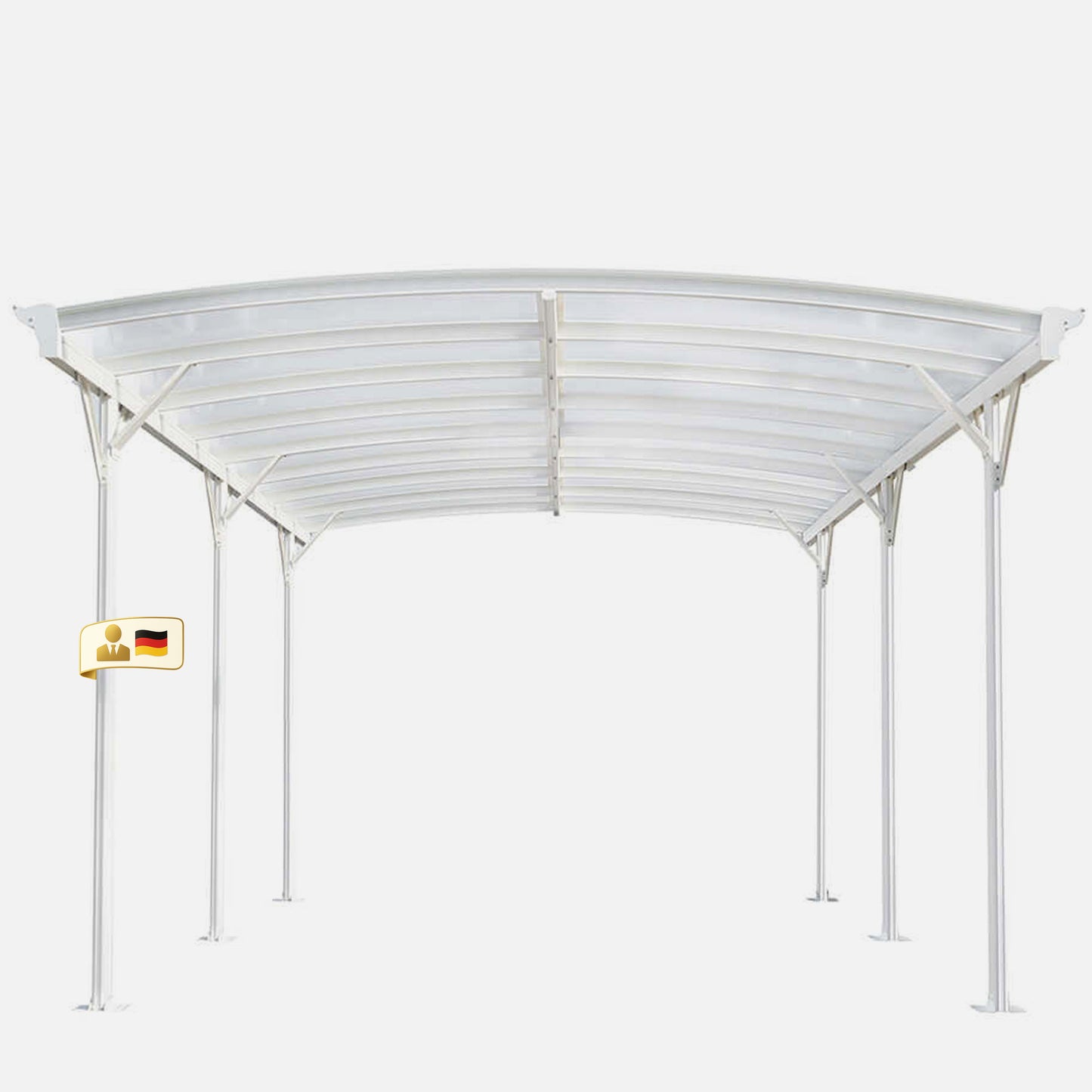 Design Carport - 505 x 300 cm Weiß
