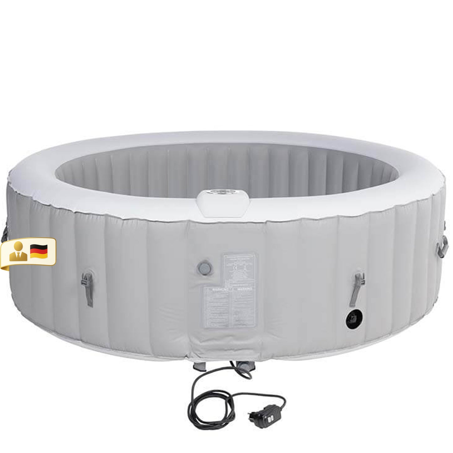 Outdoor Whirlpool inkl. Abdeckung - Ø208 cm 6 Personen Beton