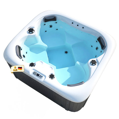 Outdoor Whirlpool optional mit Treppe und Thermoabdeckung 80 x 160 cm 4 Personen