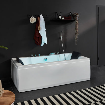 Whirlpool Badewanne mit Lichttherapie - 180 x 90 cm
