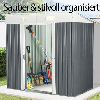 Geräteschuppen aus verzinktem Stahl - 195 x 180 cm
