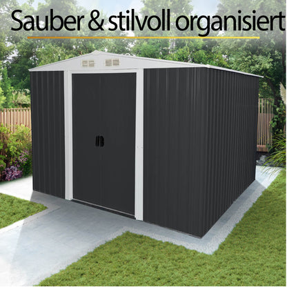 Geräteschuppen aus verzinktem Stahl - 258 x 177 cm