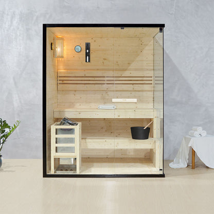 Traditionelle Sauna - 150 x 120 cm für 3 Personen