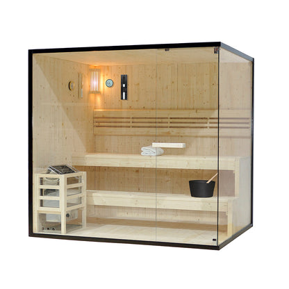 Traditionelle Sauna - 200 x 150 cm für 5 Personen