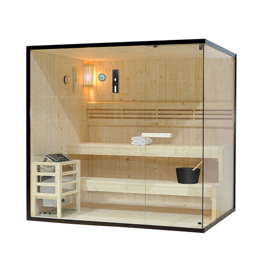 Traditionelle Sauna - 200 x 150 cm für 5 Personen