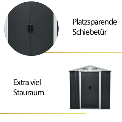 Geräteschuppen aus verzinktem Stahl - 204 x 186 cm