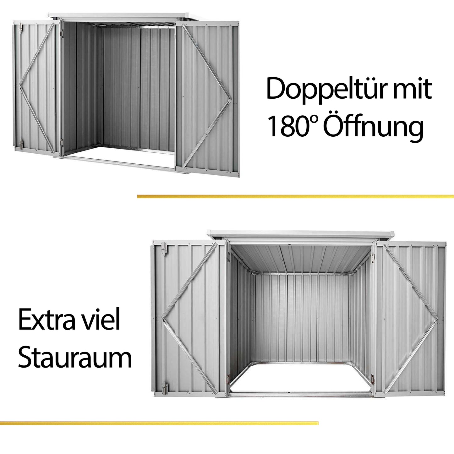 Geräteschuppen aus verzinktem Stahl - 147 x 86 cm