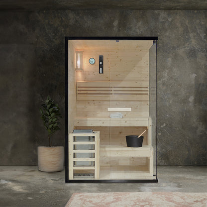 Traditionelle Sauna - 120 x 120 cm für 2 Personen