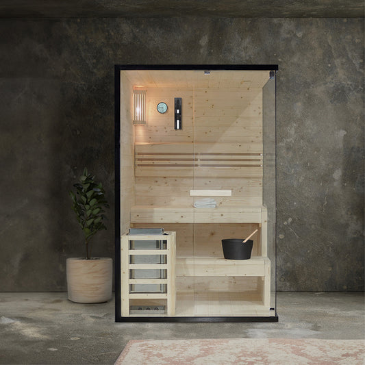 Traditionelle Sauna - 120 x 120 cm für 2 Personen