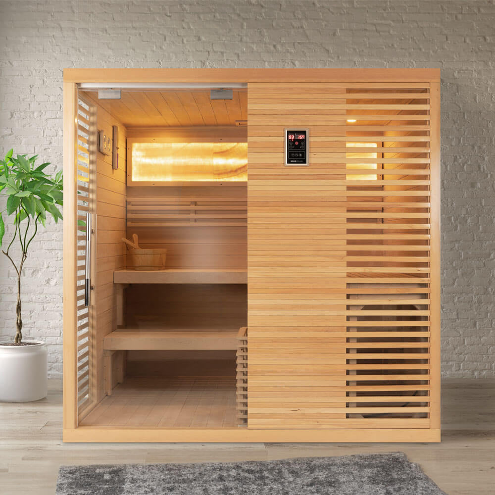 Traditionelle Sauna - 200 x 160 cm für 5 Personen