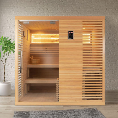 Traditionelle Sauna - 200 x 160 cm für 5 Personen