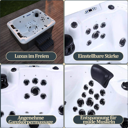 Outdoor Whirlpool - optional mit Treppe und Thermoabdeckung