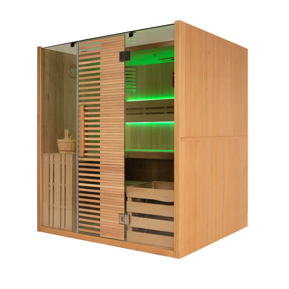 Traditionelle Sauna - 180 x 150 cm für 4 Personen