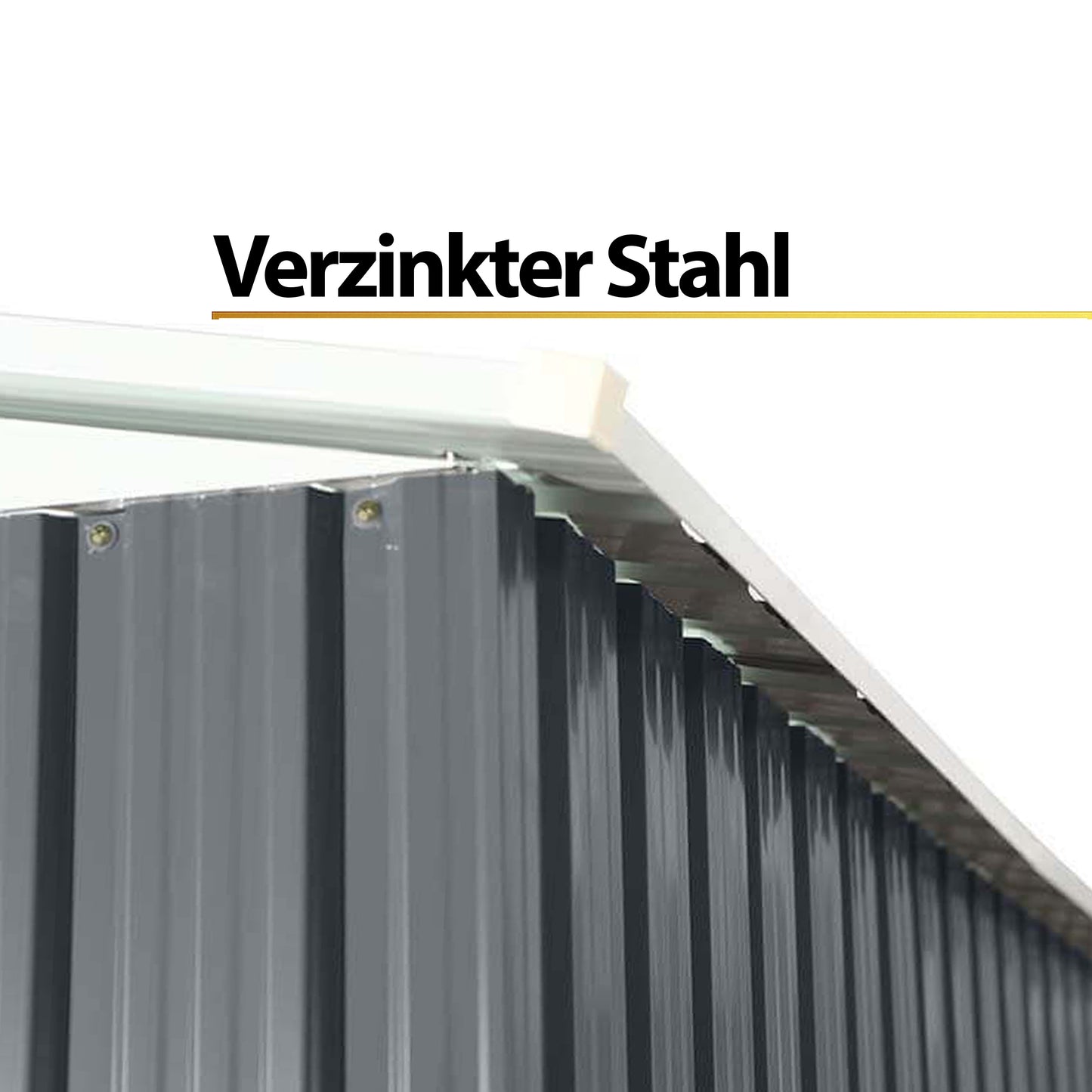 Geräteschuppen aus verzinktem Stahl - 195 x 180 cm