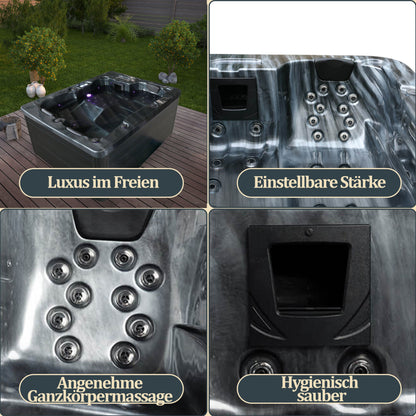 Outdoor Whirlpool - 210 x 160 cm für 3 Personen